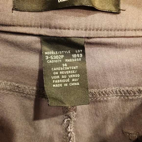 Simon Chang  "denim" or actually 74 % rayon. Steel grey, sz 14 - Picture 2 of 7